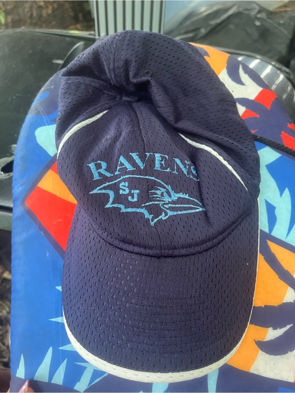 Ravens Navy Ponytail Sport Cap